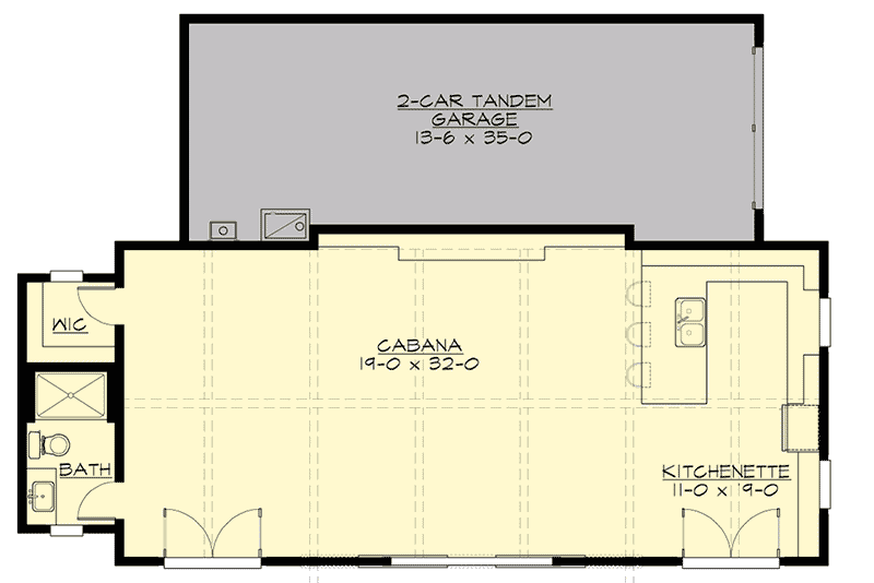 800x534 guest cabana with tandem garage