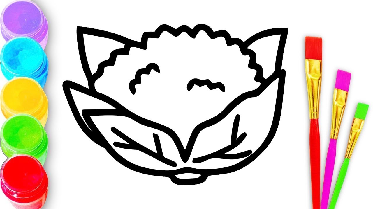 1280x720 Glitter Cabbage Coloring And Drawing For Kids, Toddlers Jolly