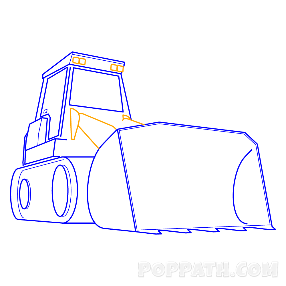 1000x1000 How To Draw A Bulldozer Pop Path