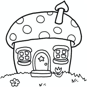 348x350 Log Cabin Coloring Page