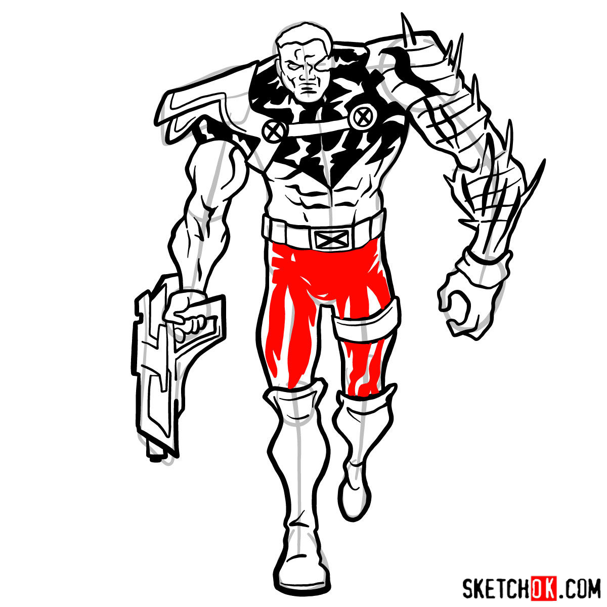 1200x1200 How To Draw Cable From Marvel Cartoons