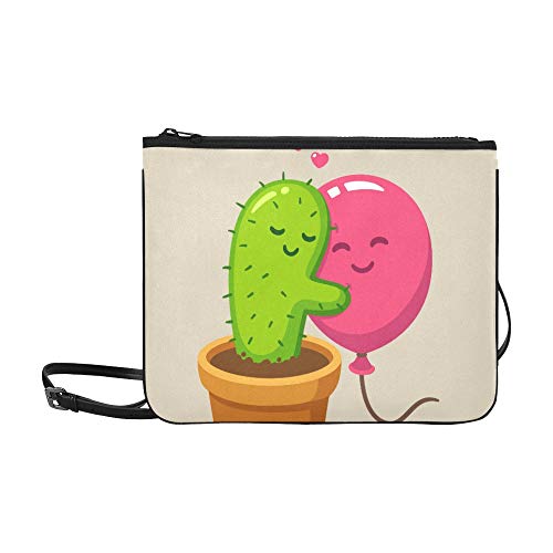 500x500 Cute Cartoon Cactus And Balloon Hug Drawing Pattern Custom High