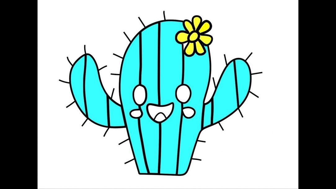 1084x610 Drawing Easy Car Stuff Cactus Step