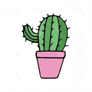 300x300 Little Cactus Pink Pot Cute Little Cacti Pink Plant Pot Vector