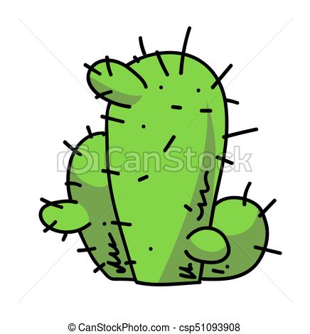 436x470 Cactus Cartoon Hand Drawn Image Original Colorful Artwork, Comic