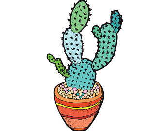 340x270 Cactus Drawing Etsy