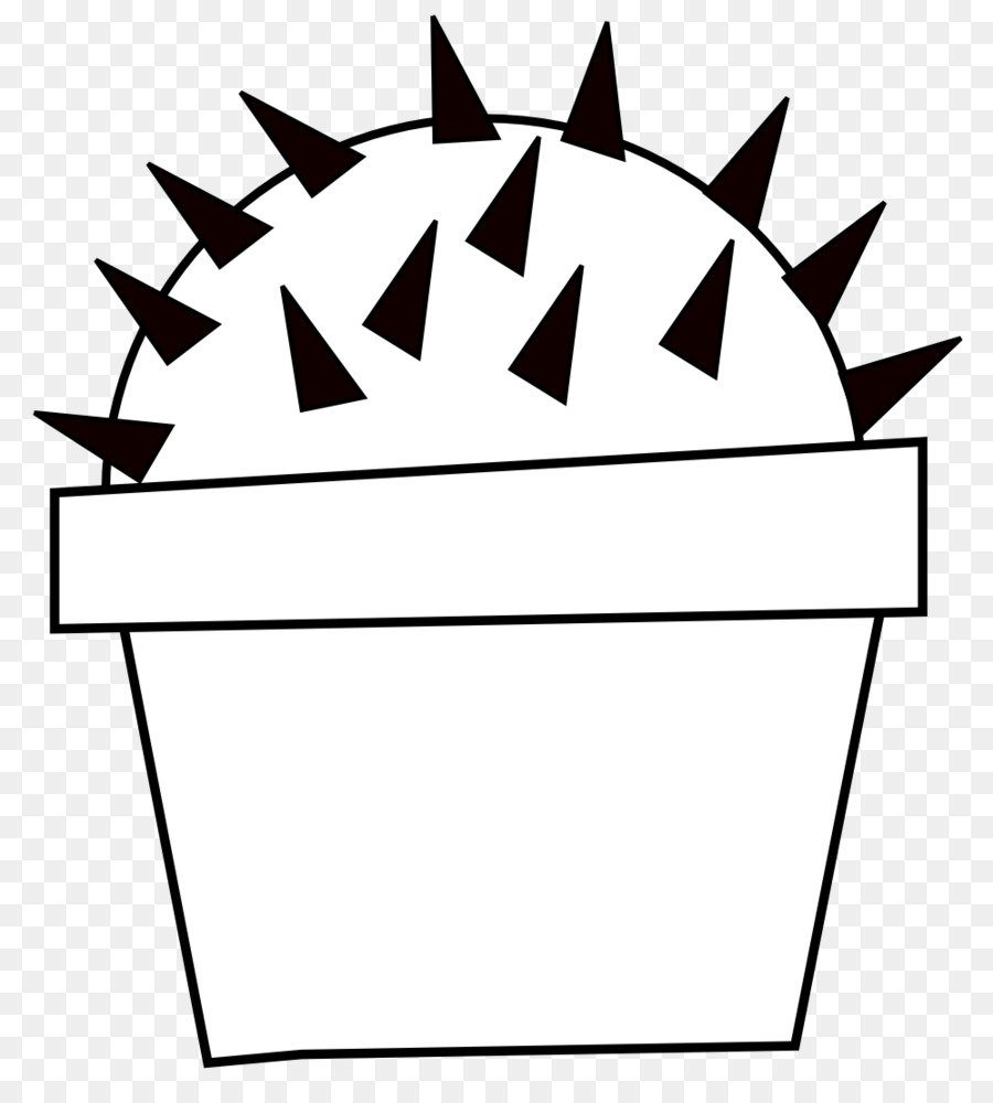 900x1000 Cactus, Drawing, White, Transparent Png Image Clipart Free Download