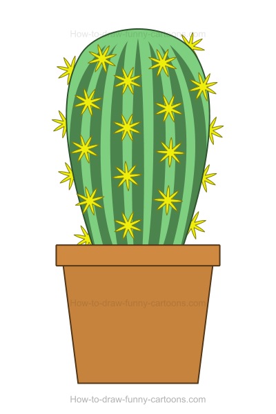 400x600 How To Draw A Cartoon Cactus