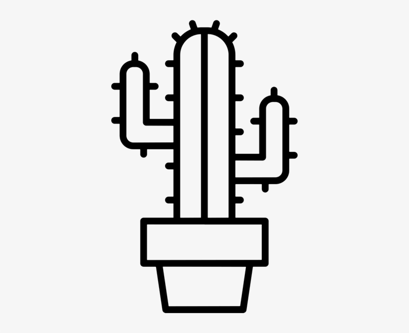820x669 Cactus Drawing Sticker
