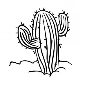 300x300 Photostock Vector Mexican Cactus Icon In Outline Style Isolated