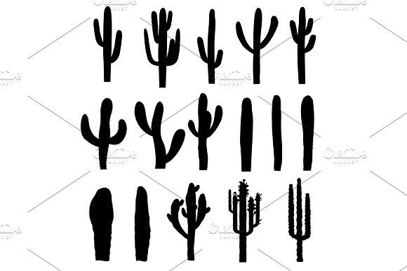 580x387 black silhouettes of saguaro cactus vector healthampwellness