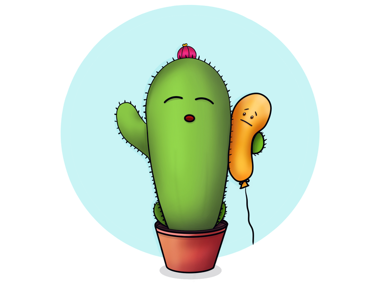 800x600 Cactus And Balloon