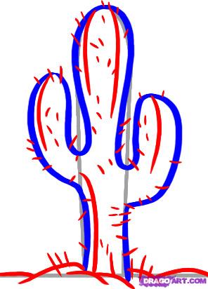 296x412 Draw A Cactus, Step