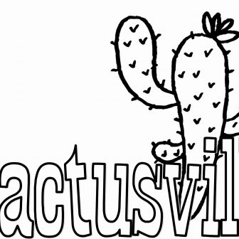 336x336 Cactus Coloring Book