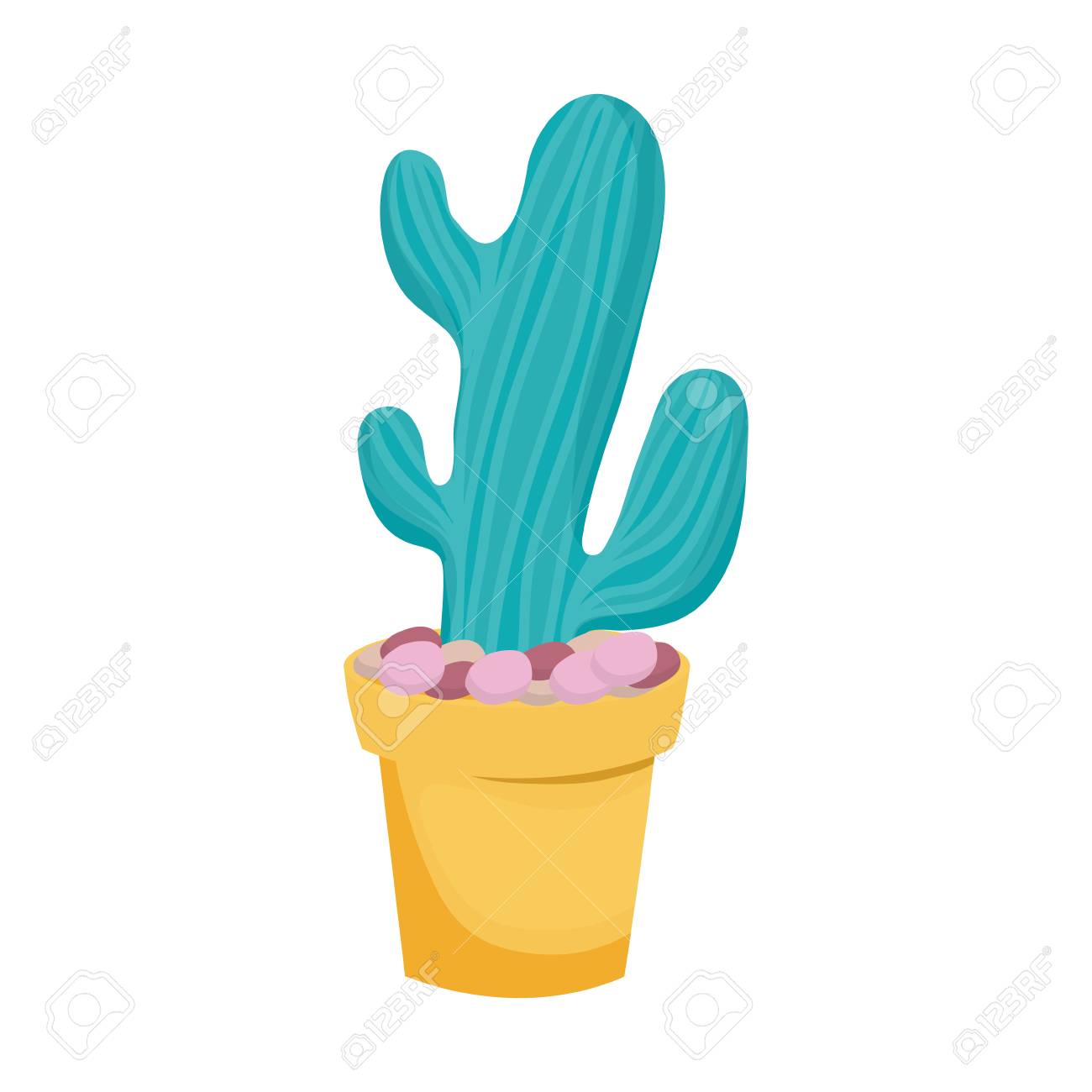 1300x1300 Huge Collection Of 'potted Cactus Drawing' Download More Than