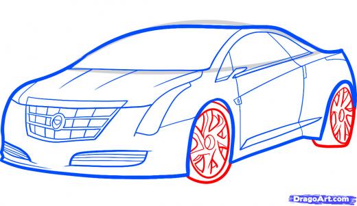 520x301 learn how to draw a cadillac elr, cadillac elr, cars