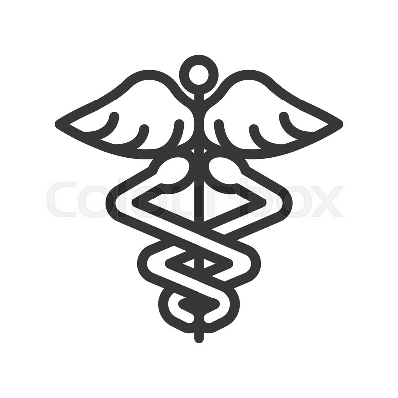 800x800 caduceus a symbolic represents stock vector colourbox