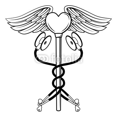 398x400 Heart Caduceus Stethoscope Medical Icon Concept Buy Photos Ap
