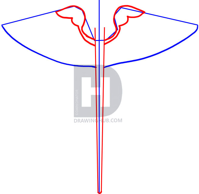 653x635 How To Draw A Caduceus, Step