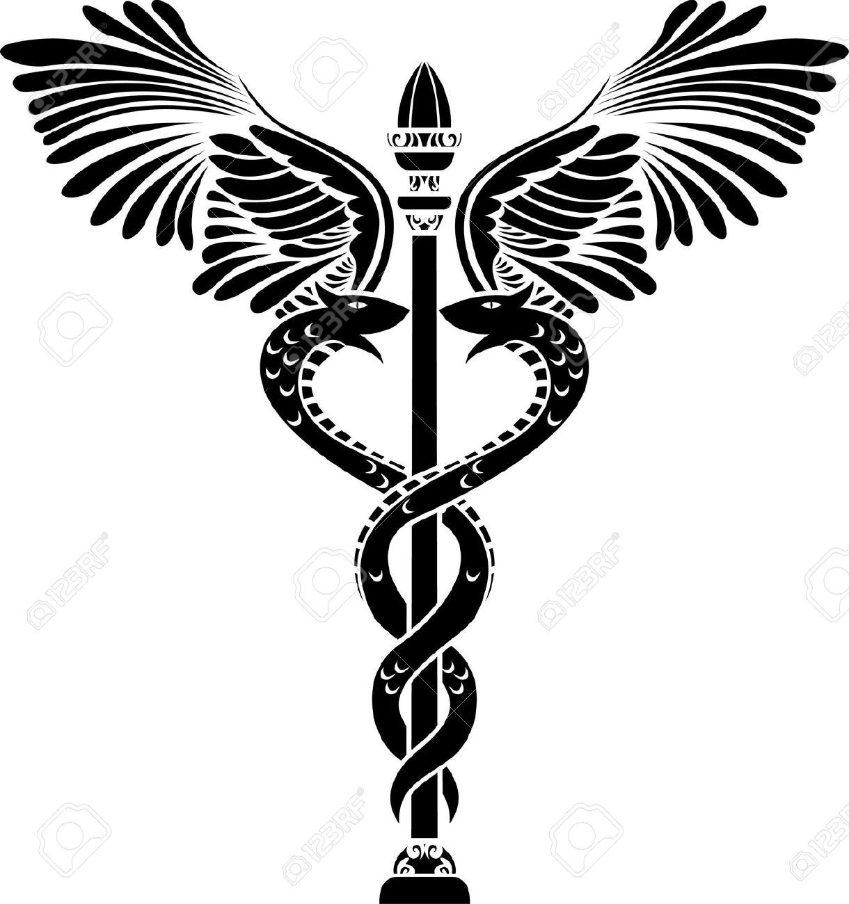 1220x1300 Black Caduceus Drawing Shanmugam Tatuajes