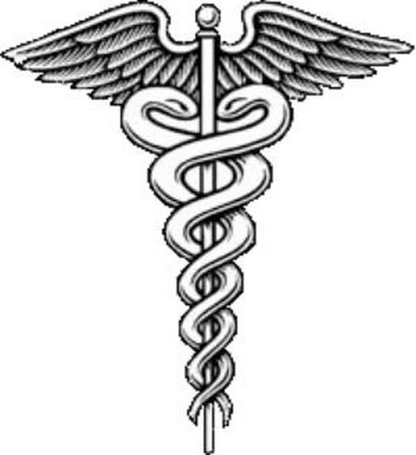 600x656 Caduceus Drawing Medical Logo For Free Download