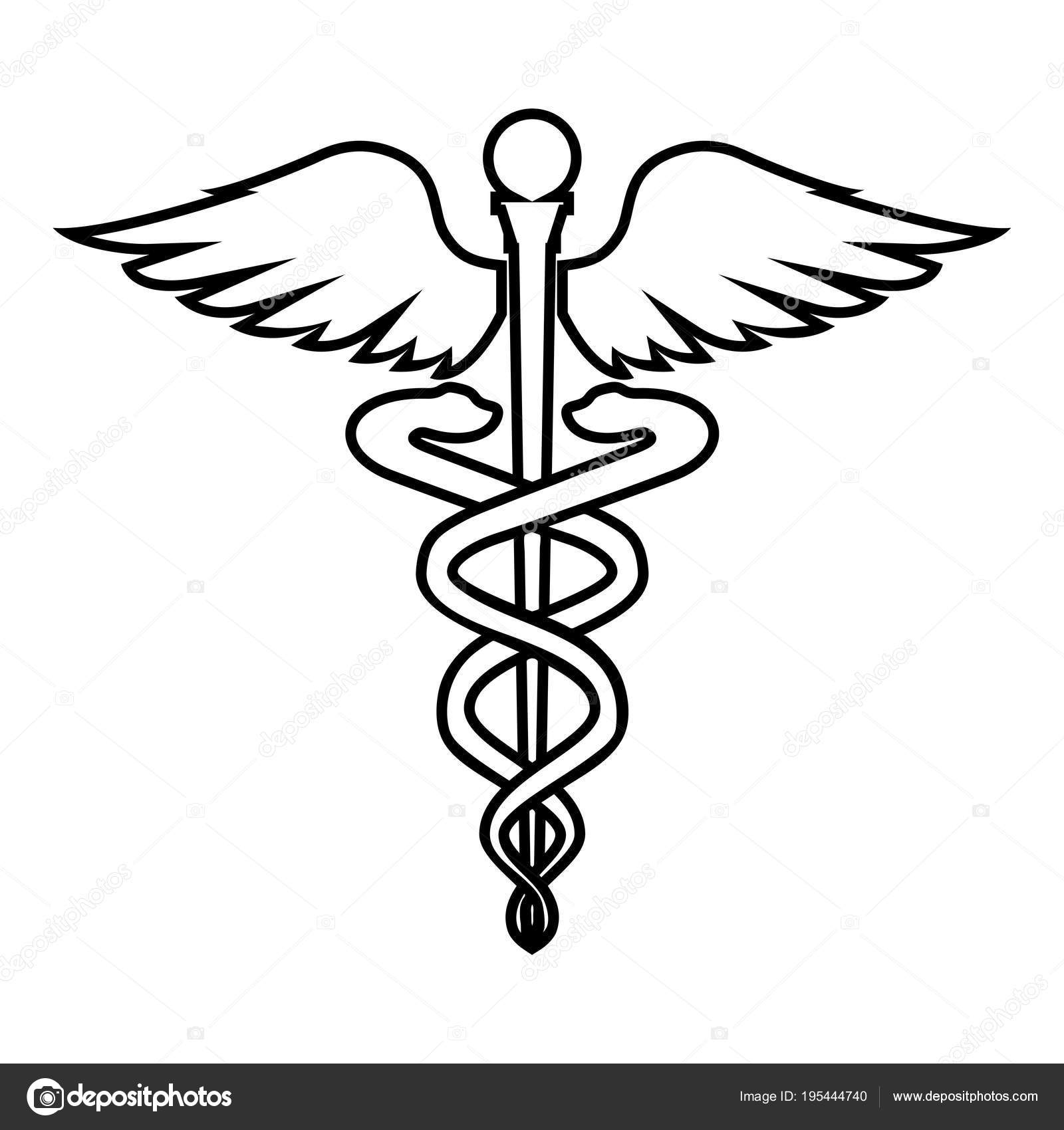 1600x1700 Caduceus Drawing Simple For Free Download