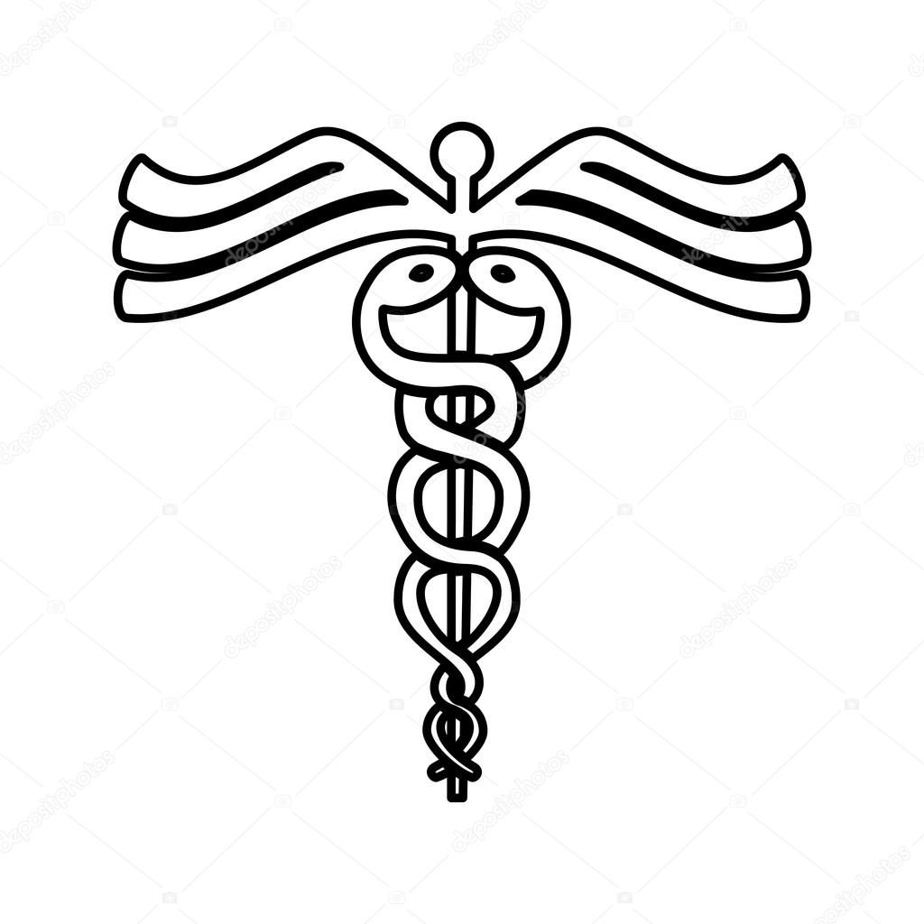1024x1024 Caduceus Drawing Cartoon For Free Download