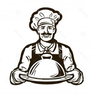 300x300 Stock Illustration Cook Chef Vector Logo Restaurant Cafe Dish Meal