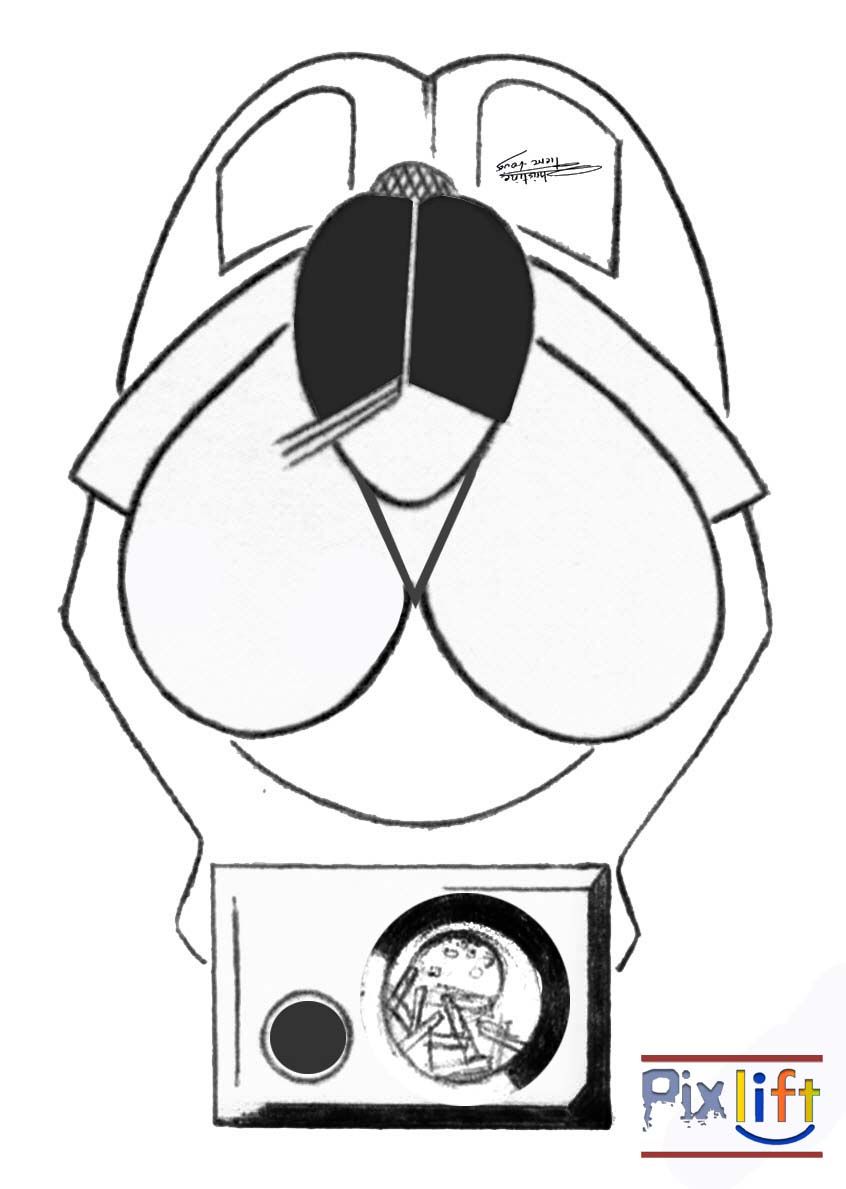 846x1189 At The Balcony Above The Cafeteria Drawing