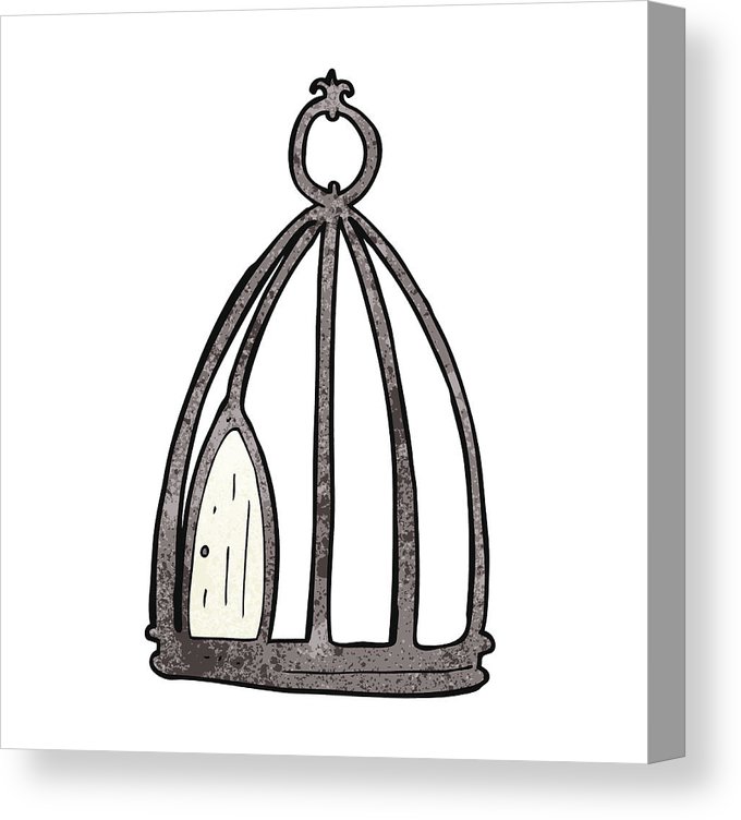 680x752 cartoon bird cage canvas print canvas art