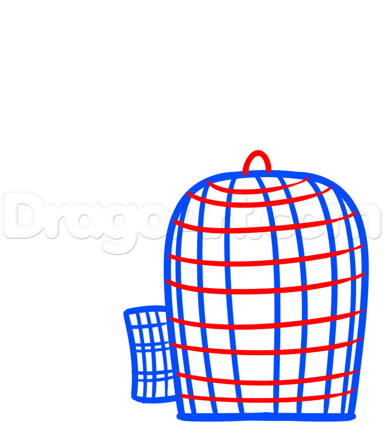 781x907 Drawing A Bird Cage Tattoo, Step
