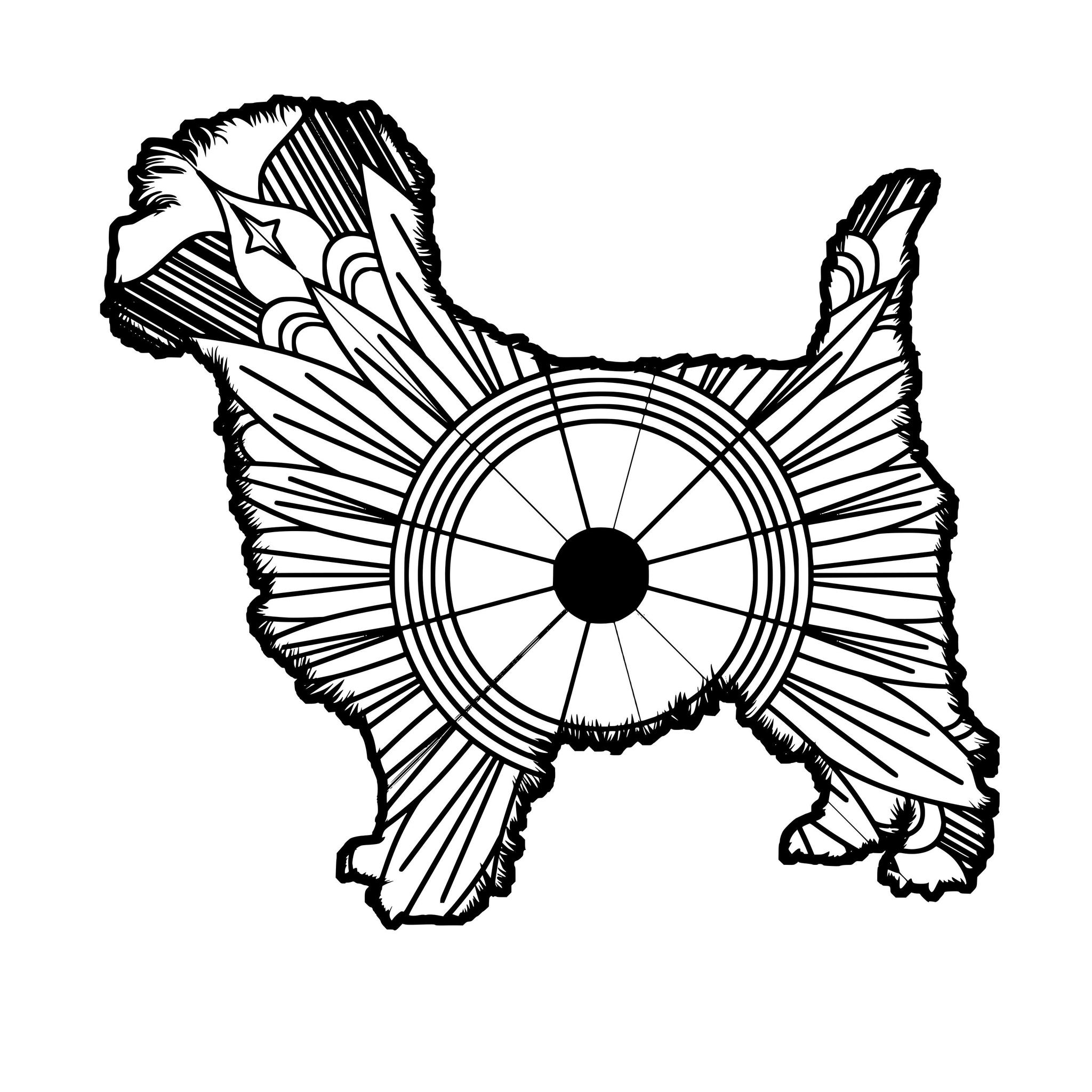2048x2048 cairn terrier mandala