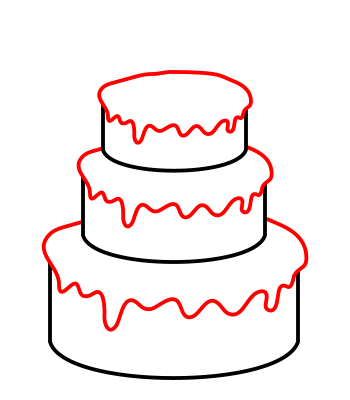 350x400 Drawing A Cartoon Cake