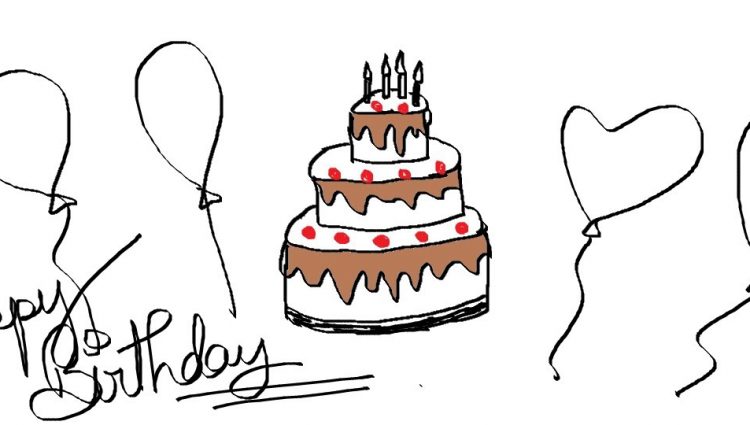 750x425 Easy Birthday Cake Drawing For Kids