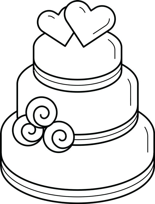 610x800 drawing of a wedding cake wedding cake drawing template