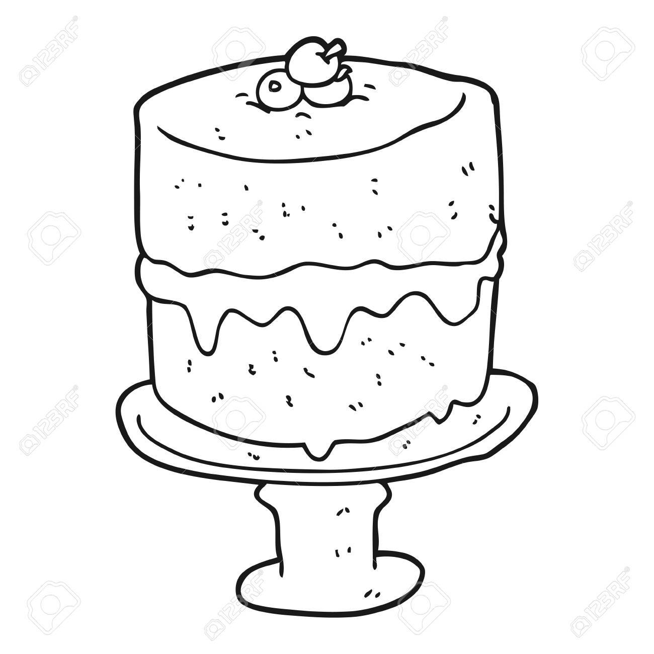 1300x1300 Huge Collection Of 'black And White Cake Drawing' Download More
