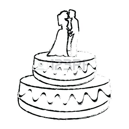450x450 Wedding Cake Drawing