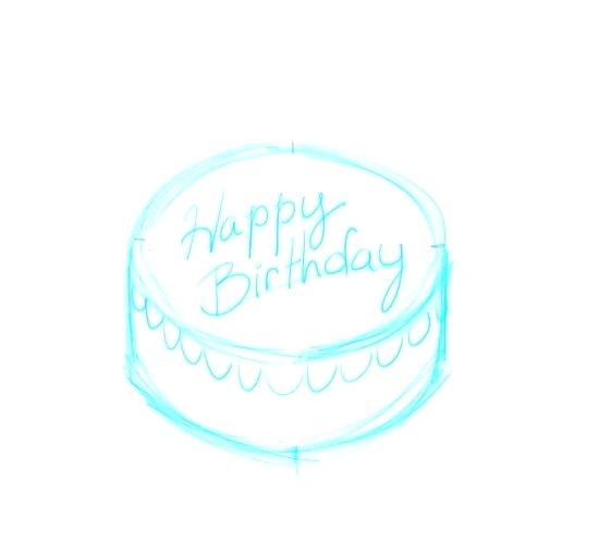 550x498 Birthday Cake Draw Make Your Own Cards Step Birthday Cake