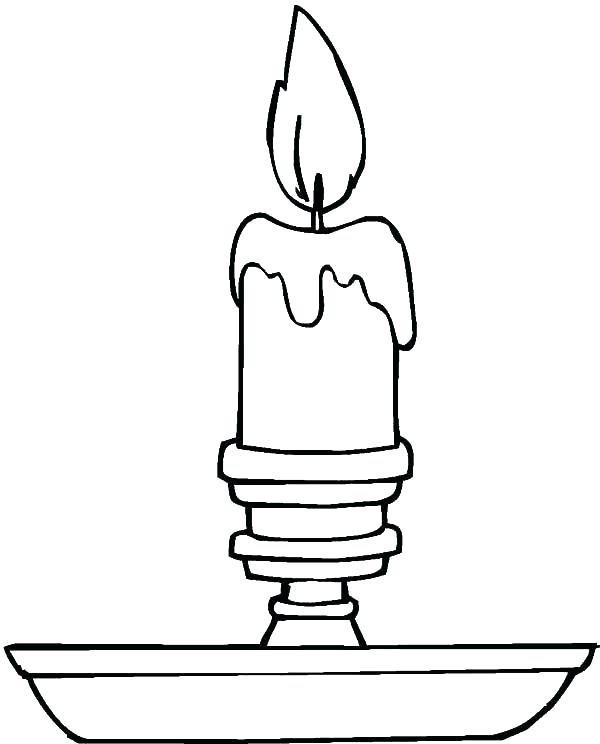 600x744 Coloring Pages Of Candles Candle
