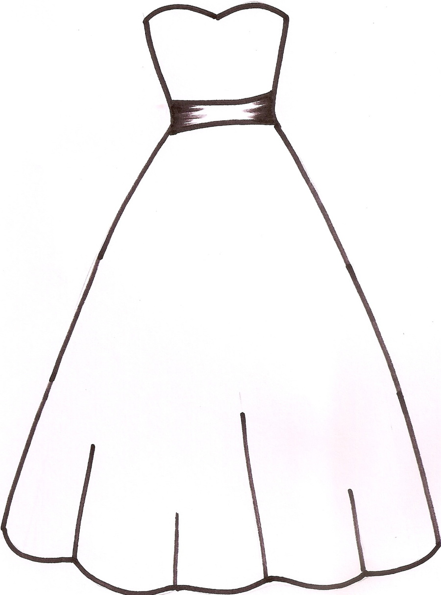 900x1213 Wedding Dress Template