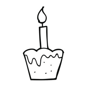 300x300 Line Drawing Cartoon Cupcake Drawing
