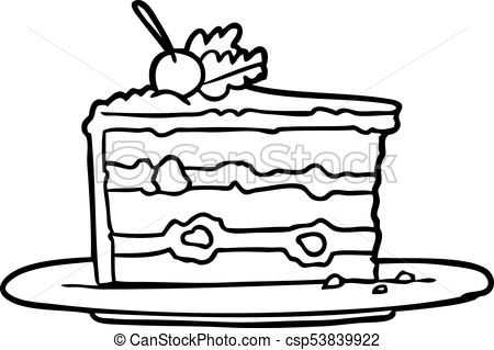 450x319 Line Drawing Of A Tasty Dessertcake
