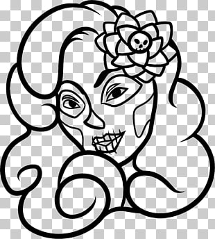 310x344 Page Day Of The Dead Coloring Book Png Cliparts For Free