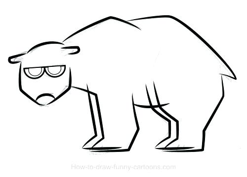 500x360 Drawings Of A Bear Polar Bear Outlined New Calendar Template Site