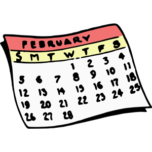 300x300 February Calendar Clipart, Cliparts Of February Calendar Free