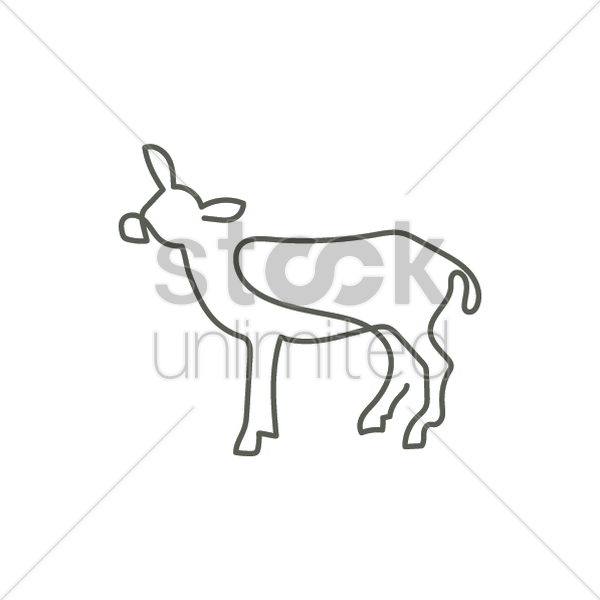 600x600 Calf Vector Image