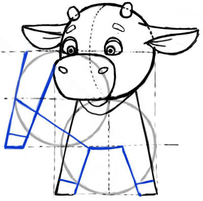 400x396 How To Draw Cute Cartoon Baby Cows With Step
