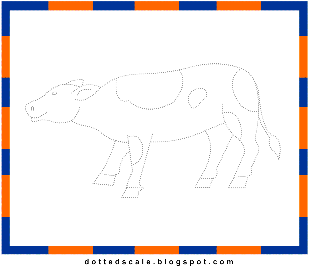 1085x946 Printable Dotted Drawing Pictures Calf Dotted For Kids