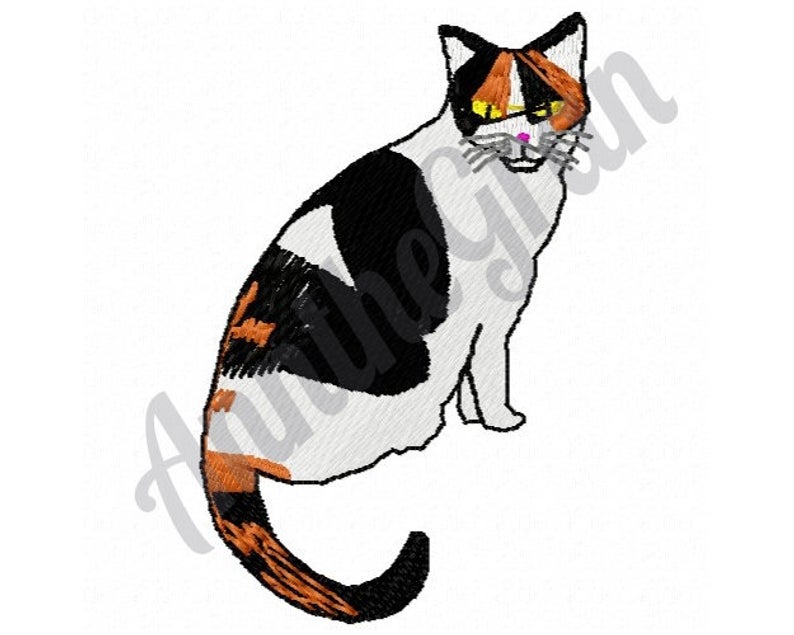 794x635 Calico Cat Embroidery Design Calico Embroidery Design Cat Etsy