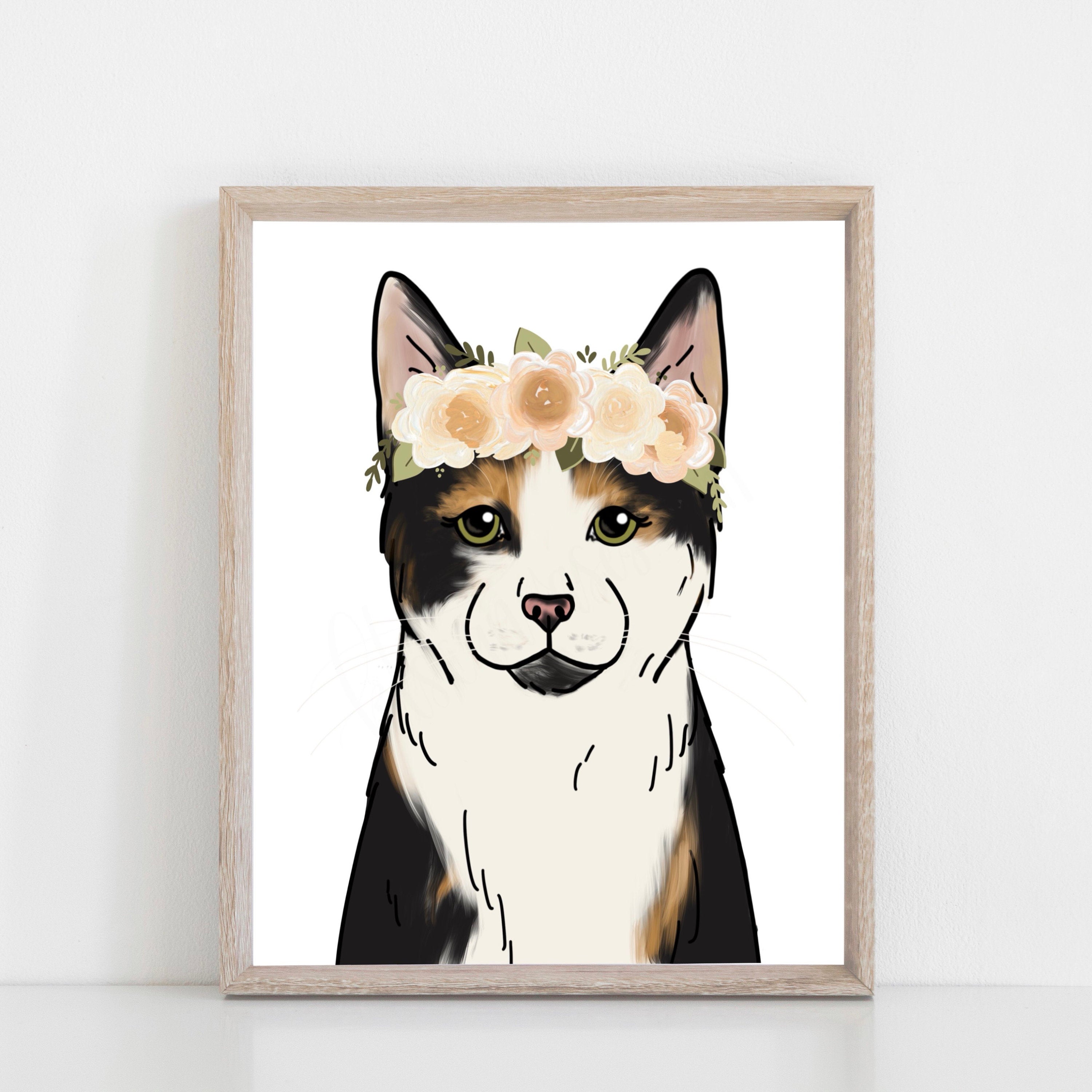 3000x3000 Choose Your Calico Cat Art Print Cat Mom Calico Cat Art Etsy